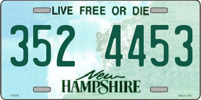 NH license plate 3524453