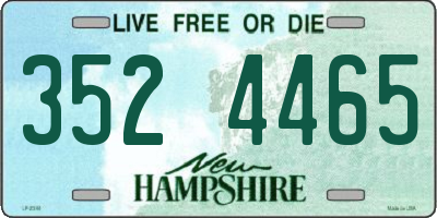 NH license plate 3524465