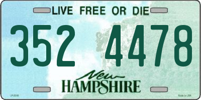 NH license plate 3524478