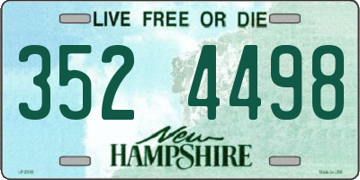 NH license plate 3524498