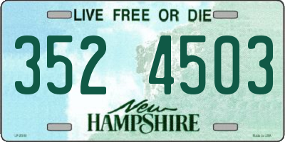 NH license plate 3524503