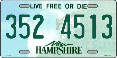 NH license plate 3524513