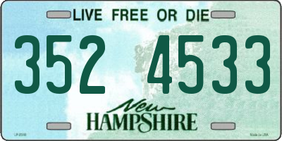NH license plate 3524533