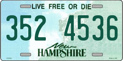 NH license plate 3524536
