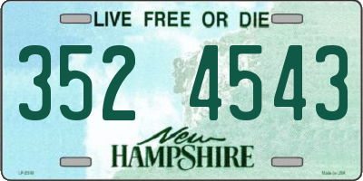 NH license plate 3524543