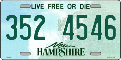 NH license plate 3524546