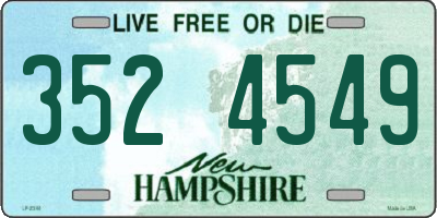 NH license plate 3524549
