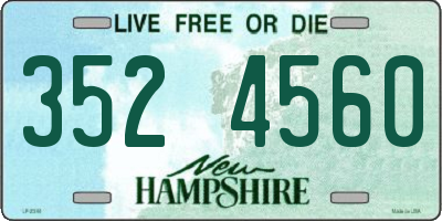 NH license plate 3524560