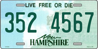 NH license plate 3524567