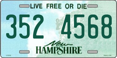 NH license plate 3524568