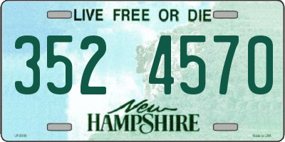 NH license plate 3524570