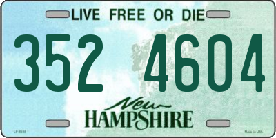 NH license plate 3524604