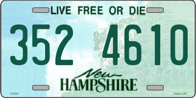 NH license plate 3524610