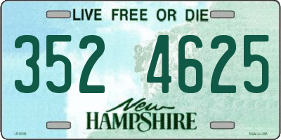 NH license plate 3524625