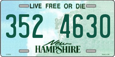 NH license plate 3524630