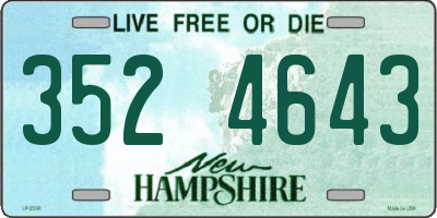 NH license plate 3524643