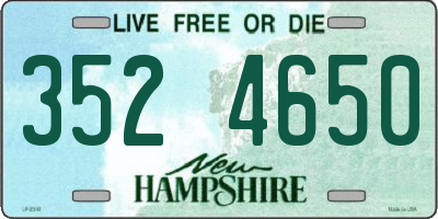 NH license plate 3524650