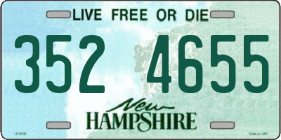 NH license plate 3524655