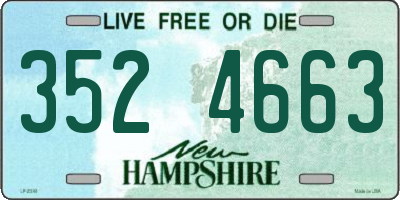 NH license plate 3524663