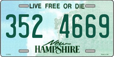 NH license plate 3524669