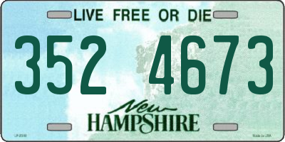 NH license plate 3524673