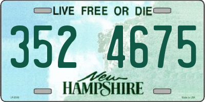 NH license plate 3524675
