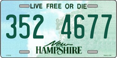 NH license plate 3524677