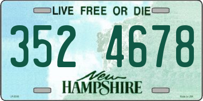 NH license plate 3524678
