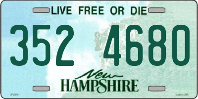 NH license plate 3524680