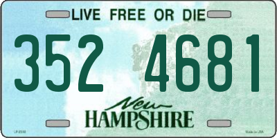 NH license plate 3524681