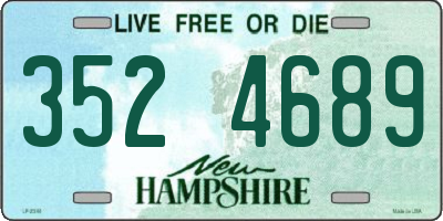 NH license plate 3524689