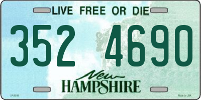 NH license plate 3524690