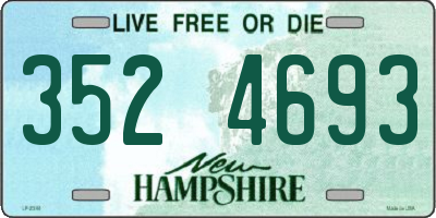 NH license plate 3524693