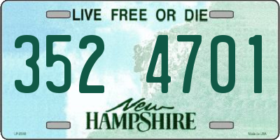 NH license plate 3524701