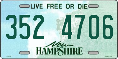 NH license plate 3524706