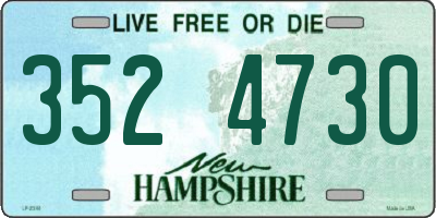 NH license plate 3524730