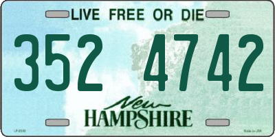 NH license plate 3524742