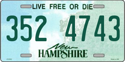 NH license plate 3524743