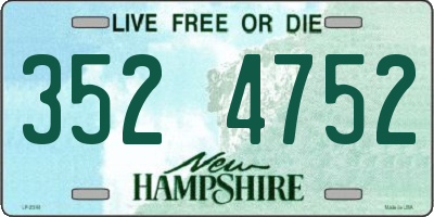 NH license plate 3524752