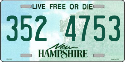 NH license plate 3524753