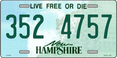 NH license plate 3524757