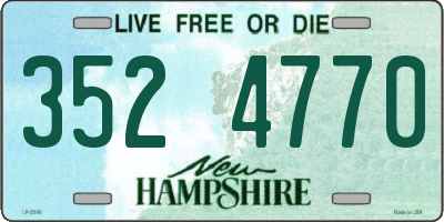 NH license plate 3524770