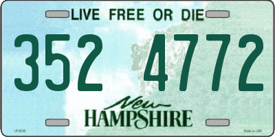 NH license plate 3524772