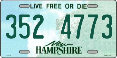 NH license plate 3524773