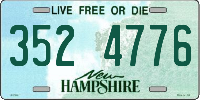NH license plate 3524776