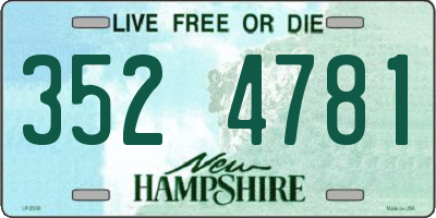 NH license plate 3524781