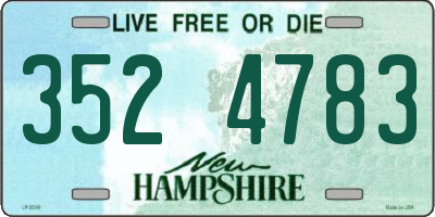 NH license plate 3524783