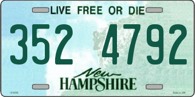NH license plate 3524792