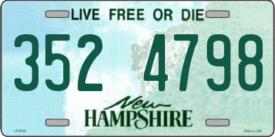 NH license plate 3524798