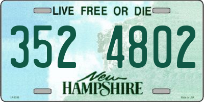 NH license plate 3524802
